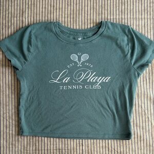 Hollister Teal 'La Playa Tennis Club' Short-Sleeve Tee